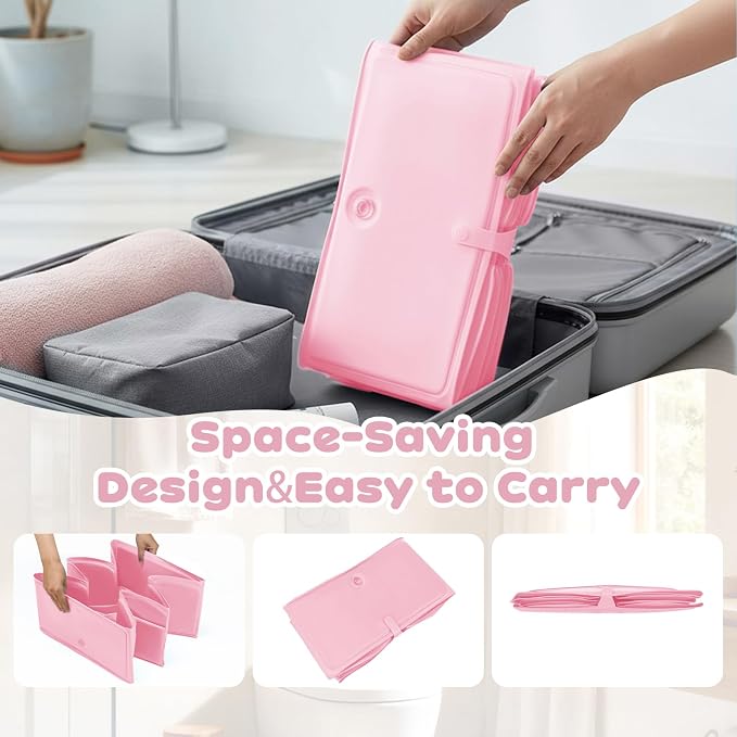 Collapsible Baby Bathtub for Shower, Reinforced Structure Infant Foldable Bath - Image 3
