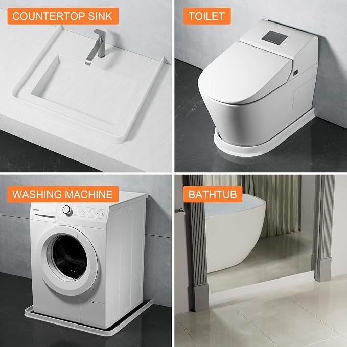 3.8'' High Shower Threshold Water Dam Collapsible Shower Water Splash Guard - Image 6