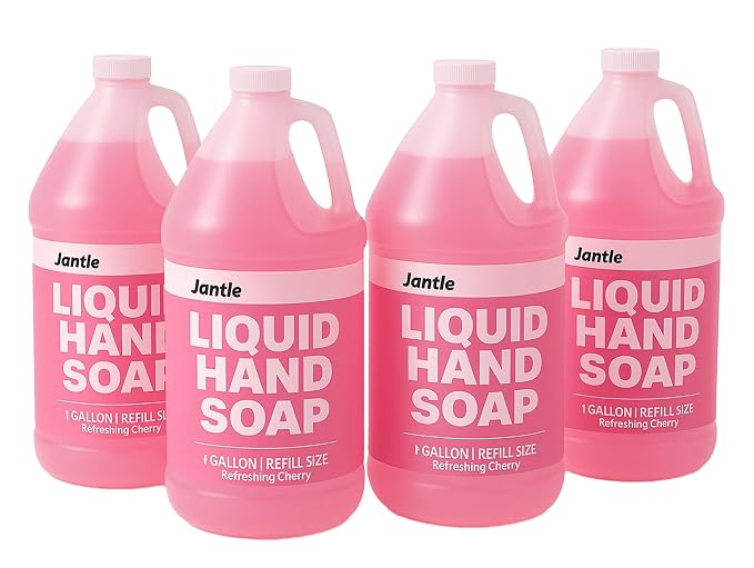 Hand Soap Gallon Refill, Cleansing Liquid Soap, Soothing Pink Lotion Soap Refill by Jantle