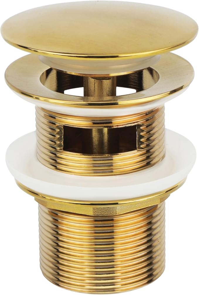 Brushed Gold Freestanding Bathtub Drain Stopper, Compatible by Leirsdam