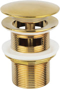 Brushed Gold Freestanding Bathtub Drain Stopper, Compatible by Leirsdam