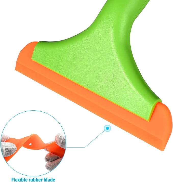 Gomake Small Silicone Squeegee Window Shower Squeegee Tool, Auto Water Blade - Image 2