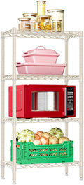 IZEUK 4 Tier Steel Storage Shelves, Heavy Duty Metal Shelf Wire Shelving Rack by IZEUK