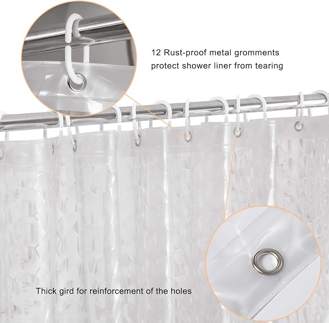 WELTRXE EVA Shower Curtain Liner - Image 3