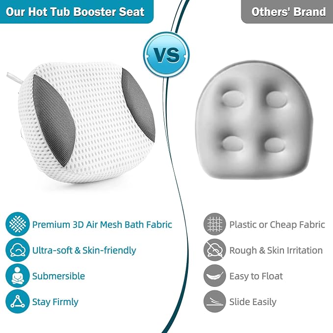 Hot Tub Booster Seat for Adults, 5D Air Mesh Hot Tub Cushion - Image 5