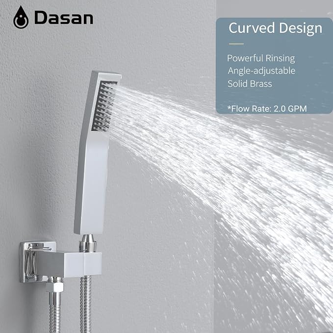DASAN Tub Shower Faucets Sets Complete Chrome Bathtub Shower System - Image 4