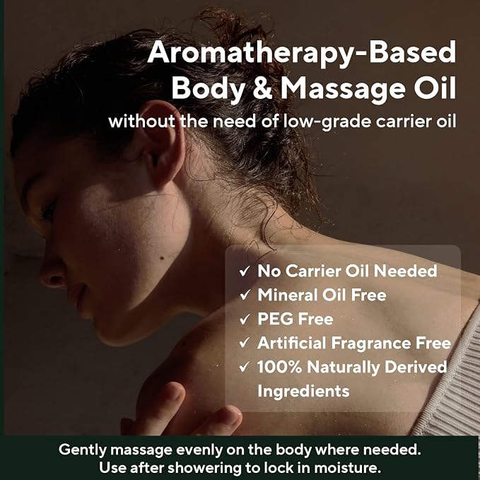 AROMATICA Serene Body Oil Lavender & Marjoram Essential Oil, Aromatherapy Oil - Image 4