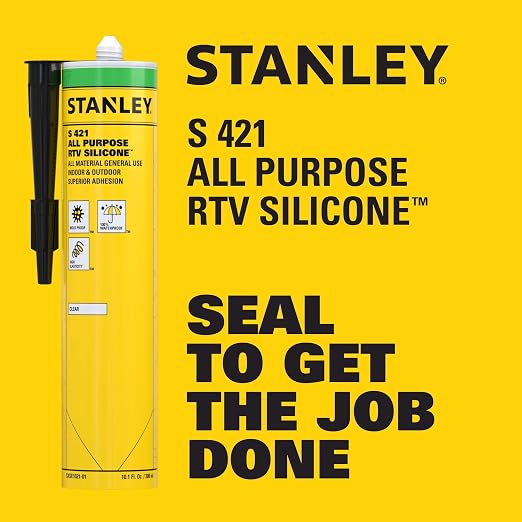 Stanley S421 All-Purpose RTV Silicone Sealant – 100% Waterproof Translucent - Image 2