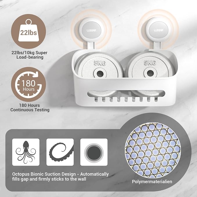 LUXEAR 4 Pack Shower Caddy Set - Image 4