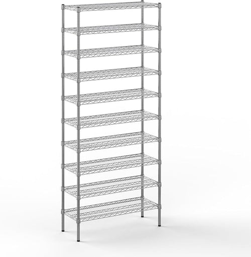 14" Deep x 36" Wide x 86" Height Wire Shelving Kit | 10-Tier | NSF Commercial by Regal+Altair