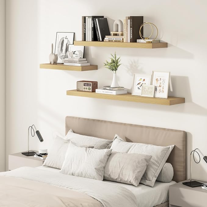 Vivelove 12 Inch Deep Floating Shelves 47.2 inch Long, 2 Inch Thick Wall Shelves - Image 8