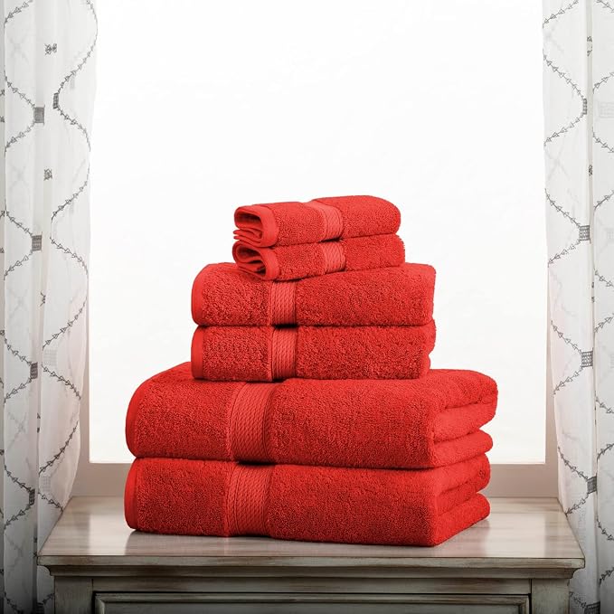BLUENILEMILLS BNM Premium Quality Egyptian Cotton Towels, 6-Piece Ultra-Soft - Image 3