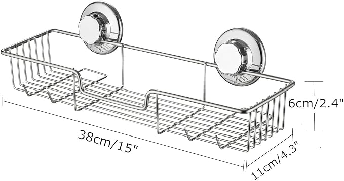 SANNO Suction Cup Shower Caddy Storage Combo Organizer, No Damage Bath Shelf - Image 5