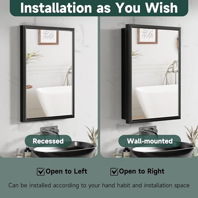 16x24 Inch Medicine Cabinet Mirror - Image 6