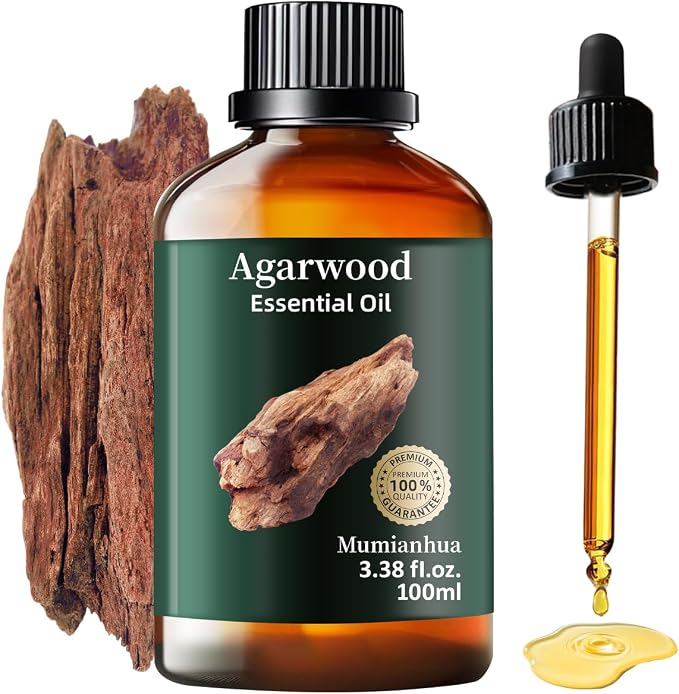 Agarwood Essential Oil, Mumianhua Natural Aromatherapy Agarwood Oil by Mumianhua