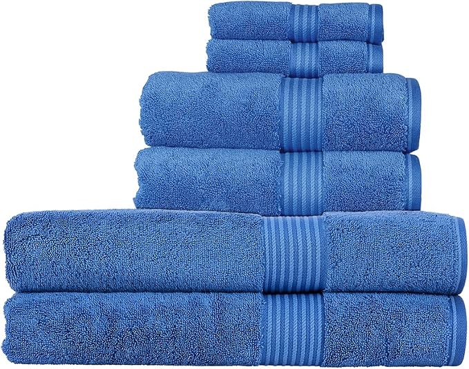 Christy Supreme Hygro 6 Piece Towel Set | Deep sea | 100% Luxury Supima Cotton by Christy
