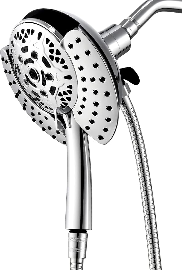 Shower Heads with Handheld Spray Combo: 7.2" Rain Shower Head & Handheld Shower - Image 2