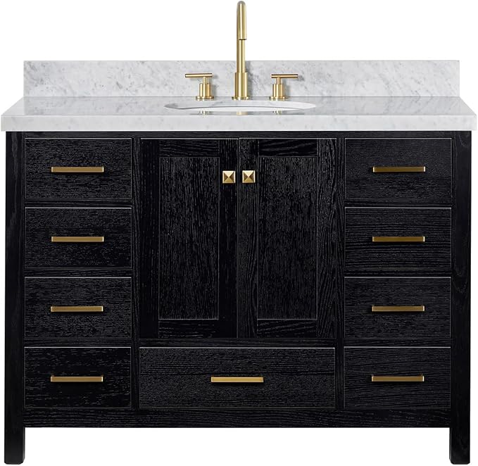 ARIEL Cambridge 49 Inch Single Oval Sink Bathroom Vanity - Image 11