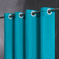 Furlinic Teal Extra Long Shower Curtain No Hooks Needed 96 Length, Waterproof by Furlinic
