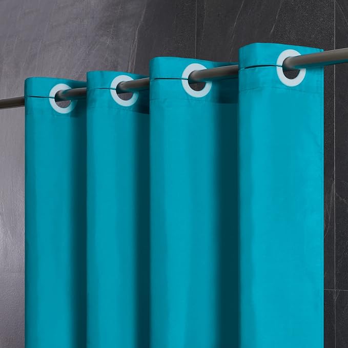 Furlinic No Hook Stall Shower Curtain 36x72 Inch, Polyester Fabric Small Narrow by Furlinic