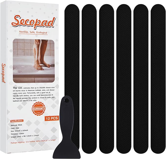 Non-Slip Bathtub Stickers 24 PCS Safety Bathroom Tubs Showers Treads Adhesive by Secopad