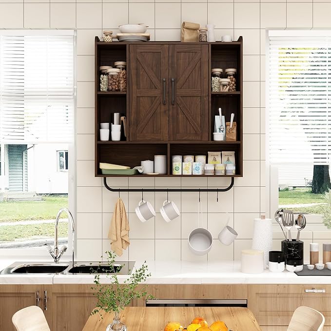 RUSTOWN Rustic Wood Wall Bathroom Cabinet, Farmhouse Medicine Cabinet Wall - Image 6