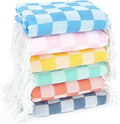 6 Pack Cotton Turkish Beach Towel Lightweight Thin Travel Vacation Essentials by Unknown