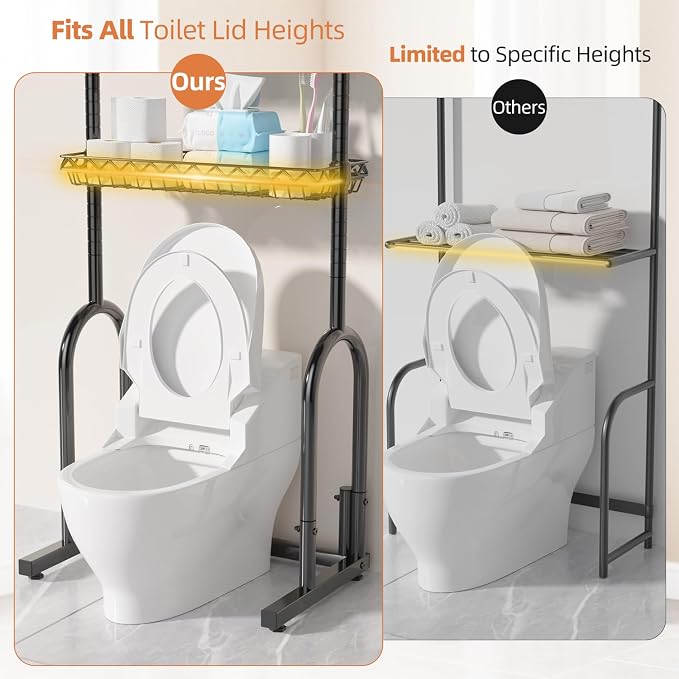 EAGMAK Over The Toilet Storage Rack, 4-Tier Bathroom Organizer - Image 4