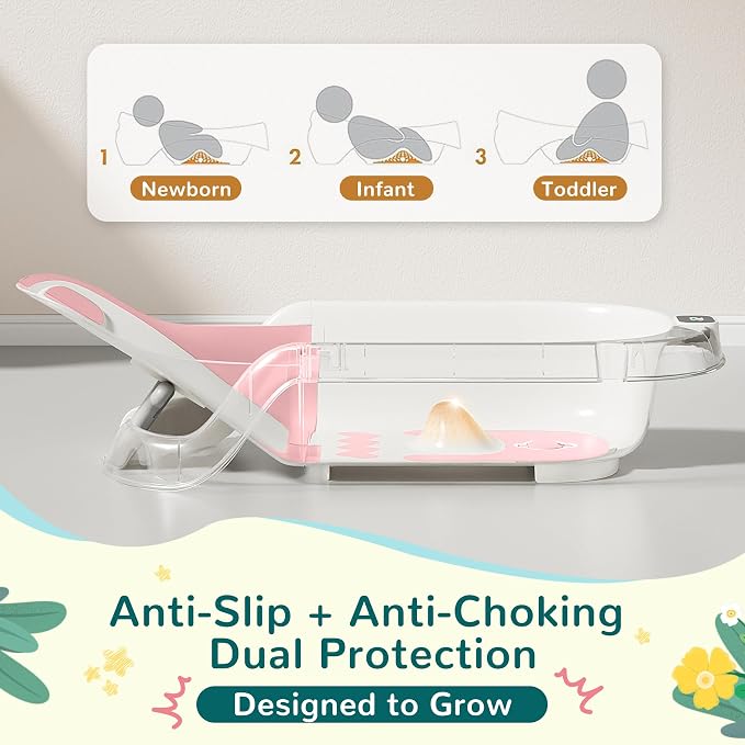 Baby Bathtub, 5-in-1 Reclining Baby Bathtub, Baby Bath Tub - Image 6