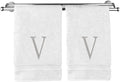 Monogrammed Hand Towel, Personalized Initial Gift, Extra Absorbent 100% Turkish by BareCotton