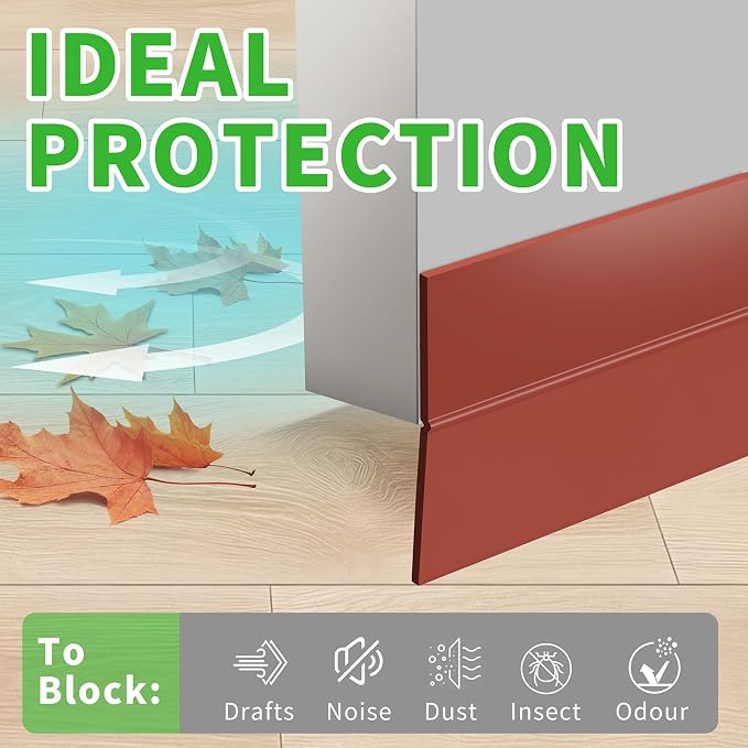 1.0in Brown Weather Stripping Door Seal – Flexible Silicone, Strong Adhesive - Image 2