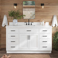 ARIEL Hepburn 61" White Bathroom Vanity by Ariel