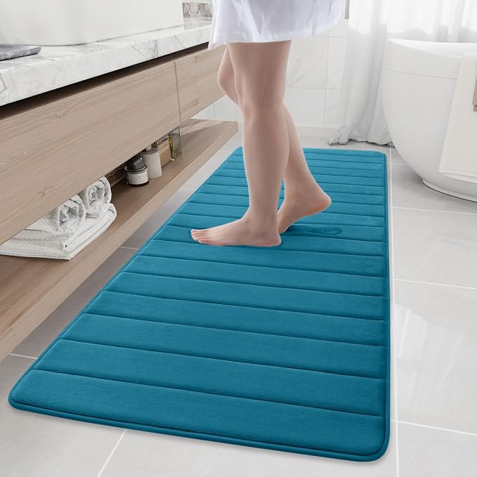 Buganda Memory Foam Bath Mat, Ultra Soft and Non-Slip Bathroom Rugs, Water by Buganda