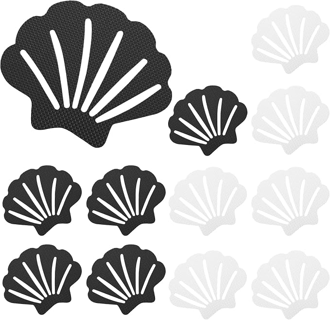 12 Pcs Bathtub Stickers Non Slip, Shell Shaped Tubs Safety Shower Treads - Image 7