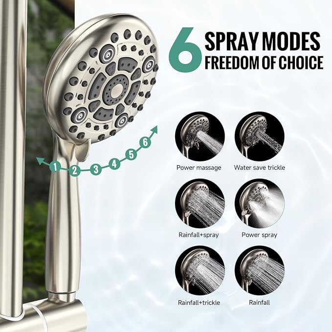 SR SUN RISE 12 Inch Rain Shower System, High Pressure Shower Heads and Handheld - Image 5