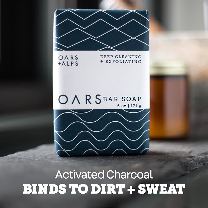 Oars + Alps Blue Charcoal Exfoliating Bar Soap - Image 5