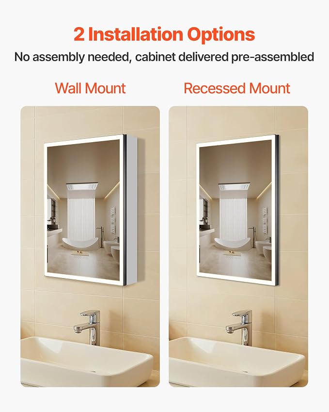 VEVOR Lighted Medicine Cabinet - Image 5