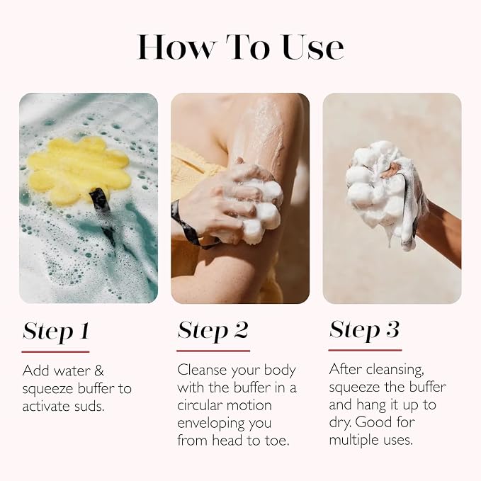 Spongelle Beach Grass Wild Flower Buffer Body Scrubber | Bath & Shower Loofah - Image 6
