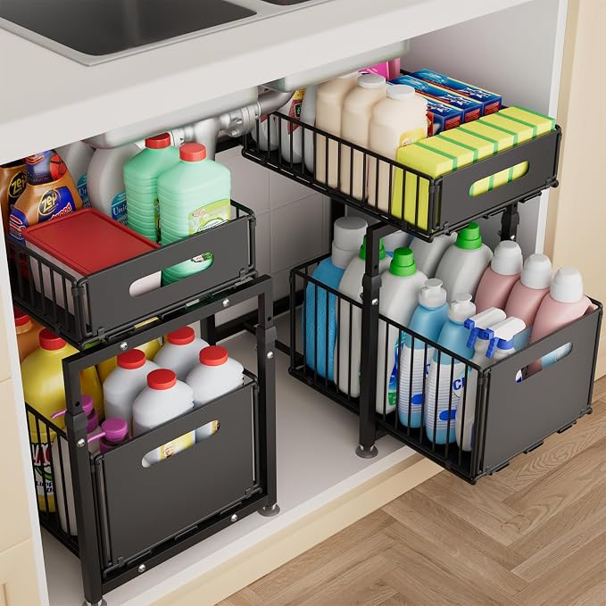 MIKEE Under Sink Organizer, 2 Tier Under Sink Organizers and Storage, Bathroom by Unknown