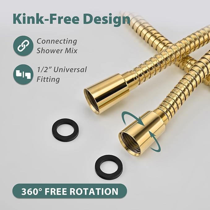 Shower Hose Replacement For Cleaning 304 Stainless Steel Shower Head Hoses 59 - Image 2