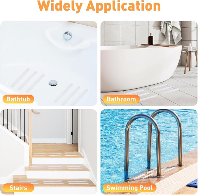 AGPTEK 36PCS Bathtub Non Slip Stickers, Anti-Slip Shower Strips - Image 5
