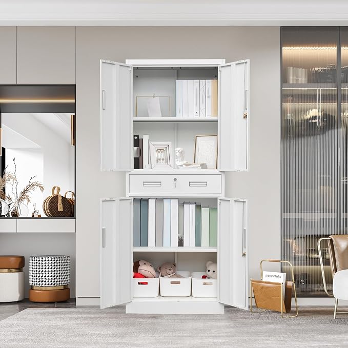 Metal Storage Cabinet, 71 Inch Tall Metal Storage Cabinet - Image 6