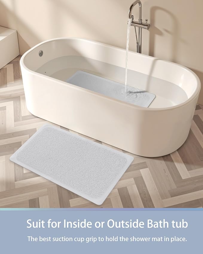 Mecko Non Slip Shower Mats, 17x30 Inch, Anti-Slip Bathtub Mats - Image 7