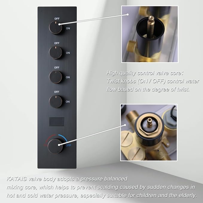Oil Rubbed Bronze Digital Display Shower System - Image 6