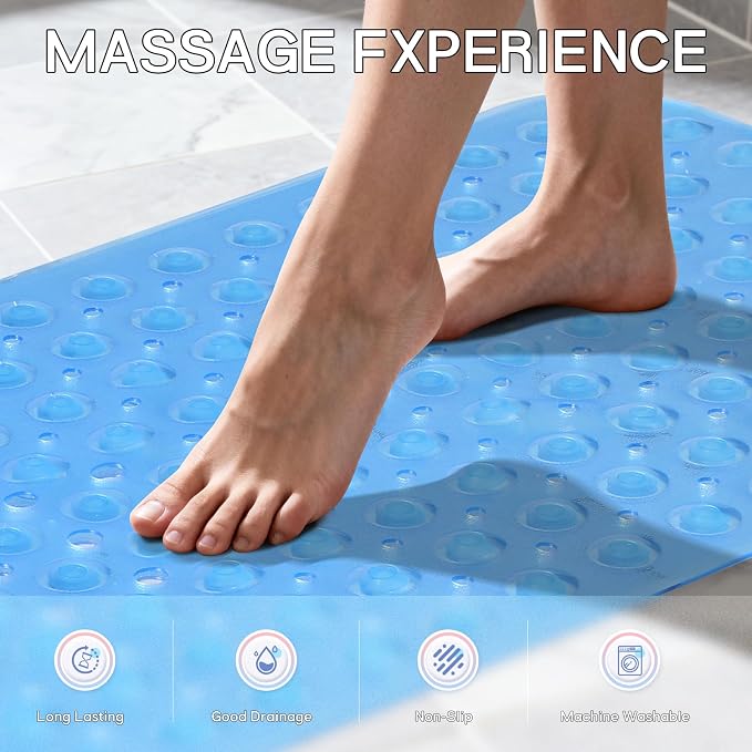 Anti-Slip Bathtub Shower mat, 39.3×15.7 inch（Approximately 100 × 40cm） Soft - Image 5