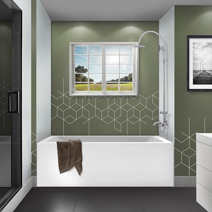 Fine Fixtures Acrylic, Fiberglass Alcove Soaking Bathtub - Image 11
