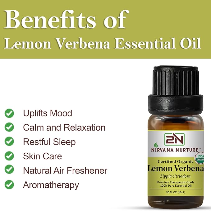 Lemon Verbena Essential Oil USDA Certified Organic, 100% Pure Natural Premium - Image 3