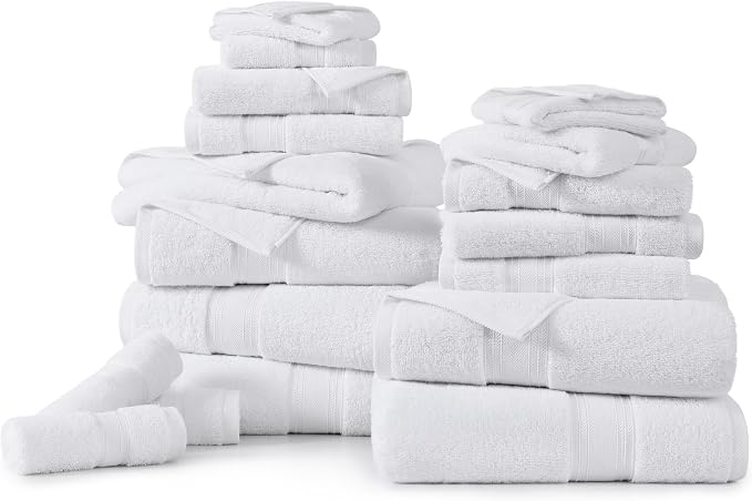 LANE LINEN Towel Set of 18 – Premium 100% Cotton, Zero Twist, 6 Large Bath Towel - Image 2
