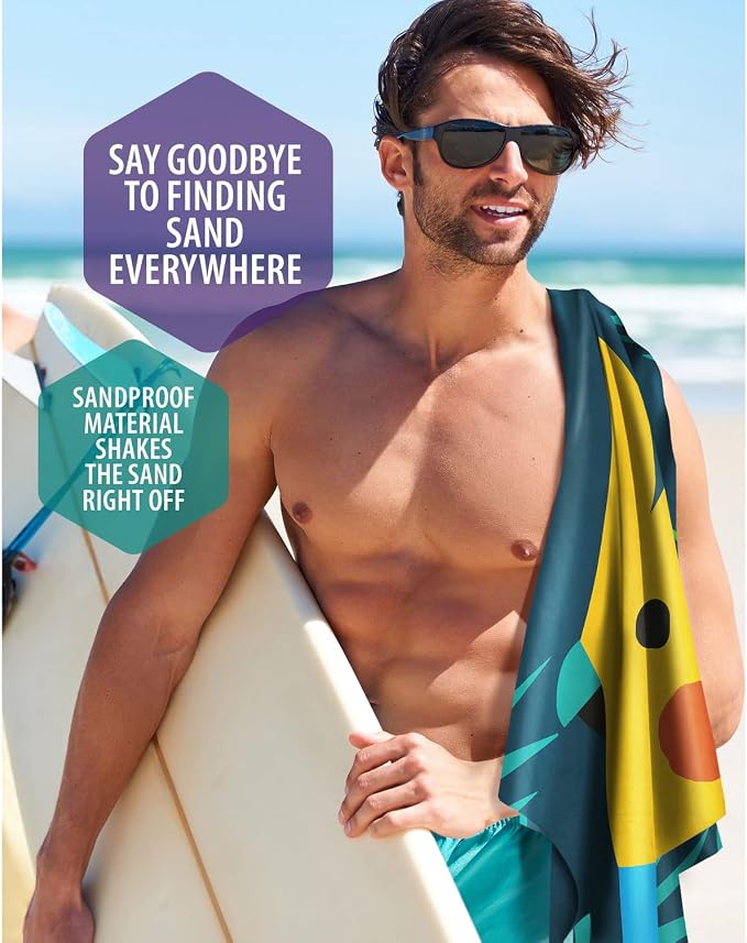 VENTURE 4TH Microfiber Beach Towel: Quick-Dry, Sandproof and Lightweight - Image 7
