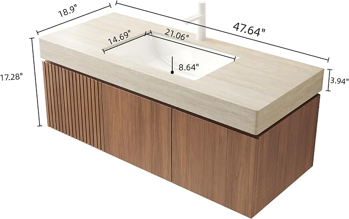 LKTART Floating 48 Inch Bathroom Vanity - Image 2